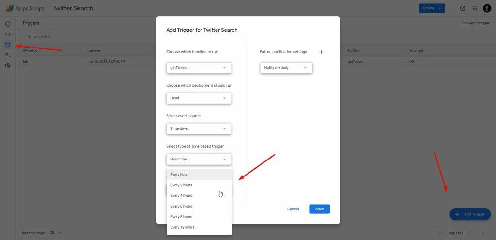Automate Google Script with Trigger