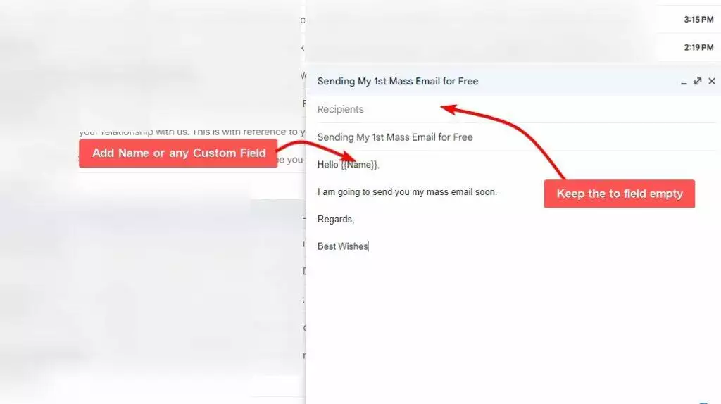 Drafting the Email with dynamic content