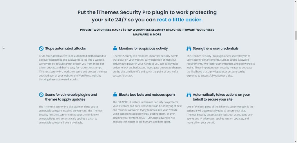 IThemes Security Features