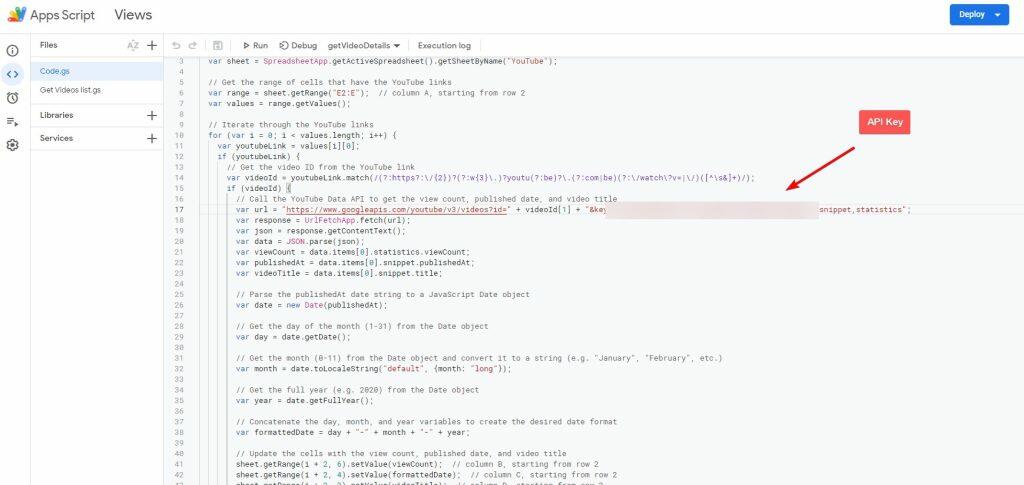 Pasting App Script Code