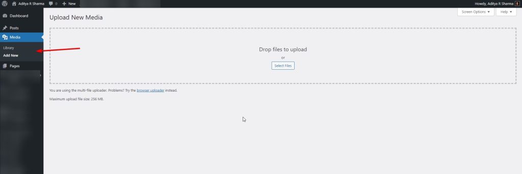 Uploading Images in WordPress