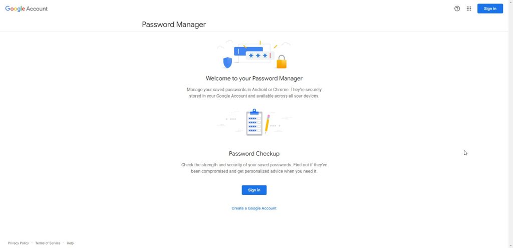 Chrome Password Manager