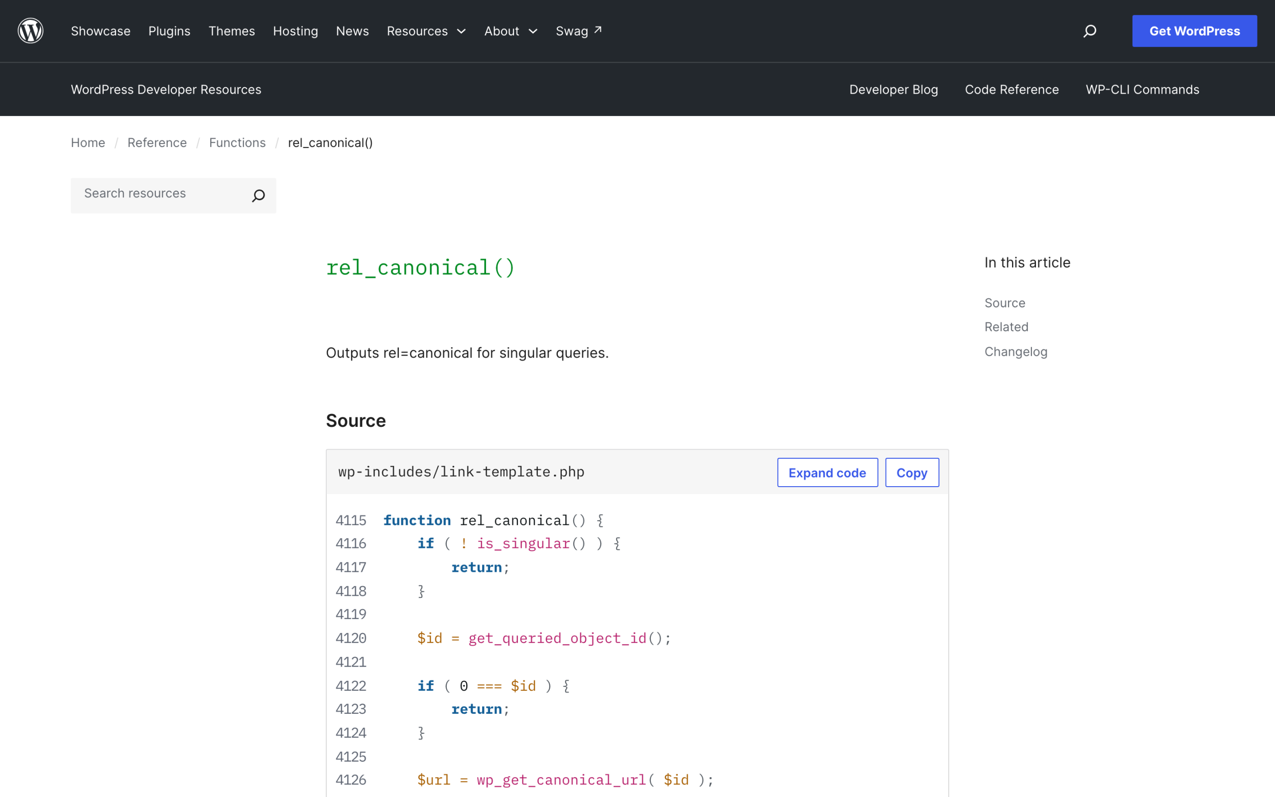 The rel_canonical function reference page on developer.wordpress.org.