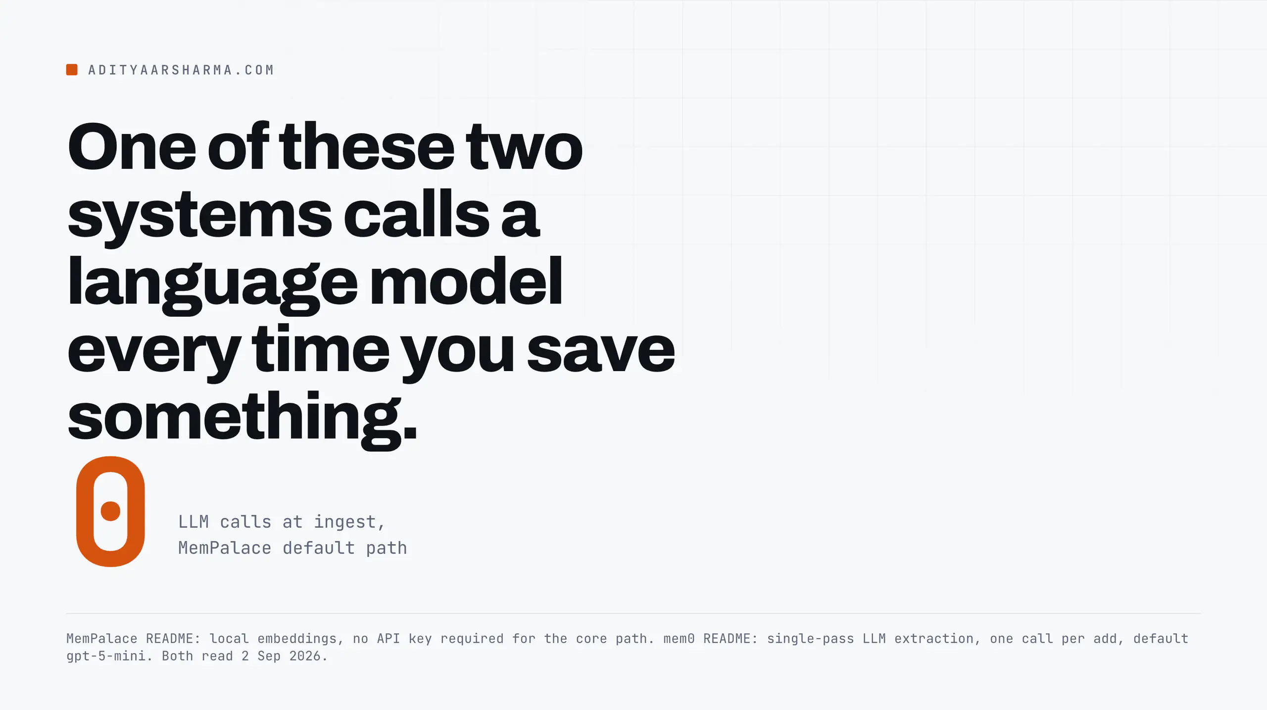 One of these two systems calls a language model
every time you save something.