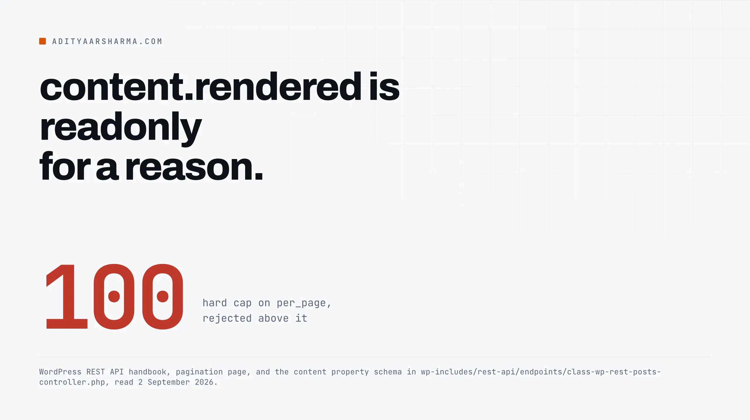 content.rendered is readonly for a reason.