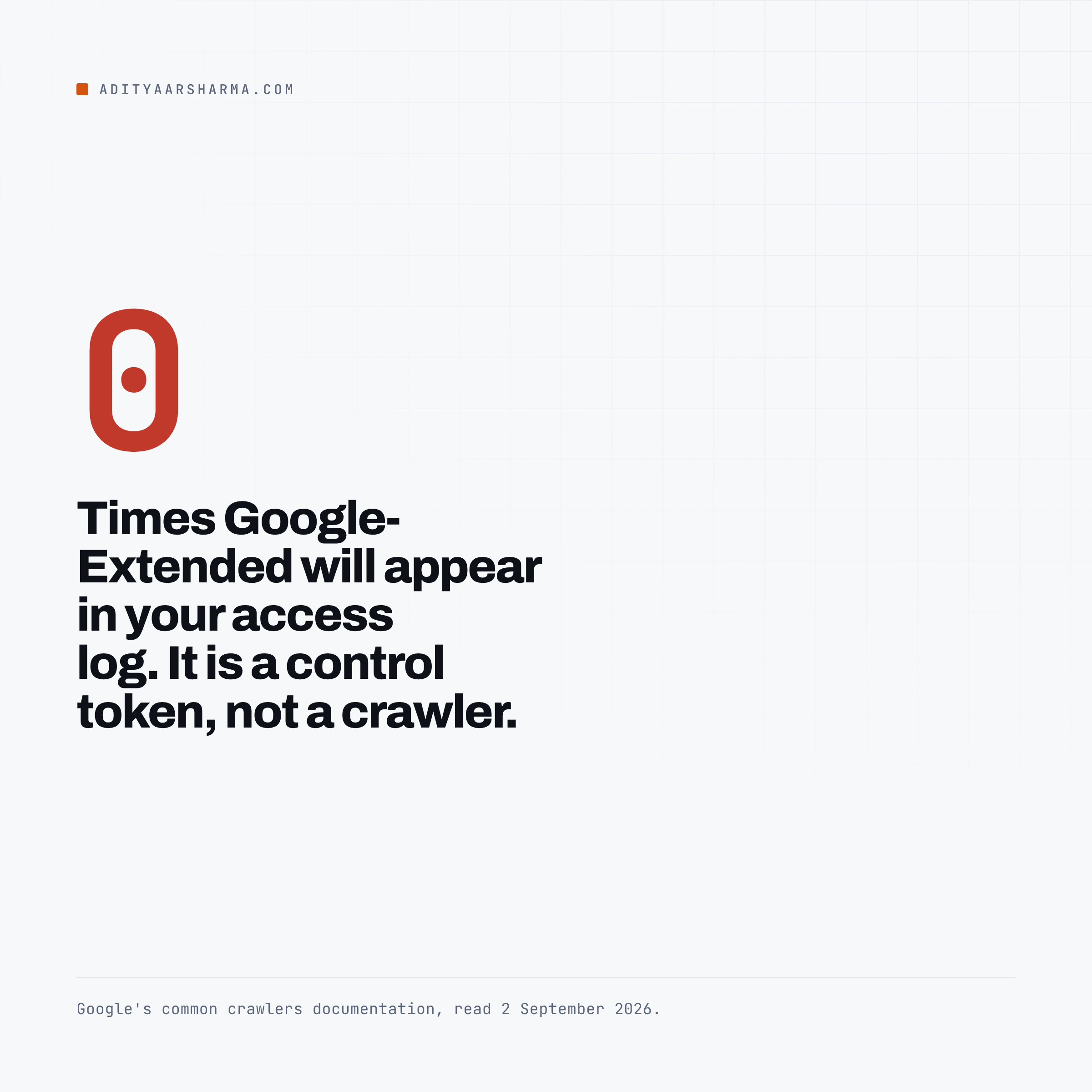 Google-Extended appears zero times in an access log