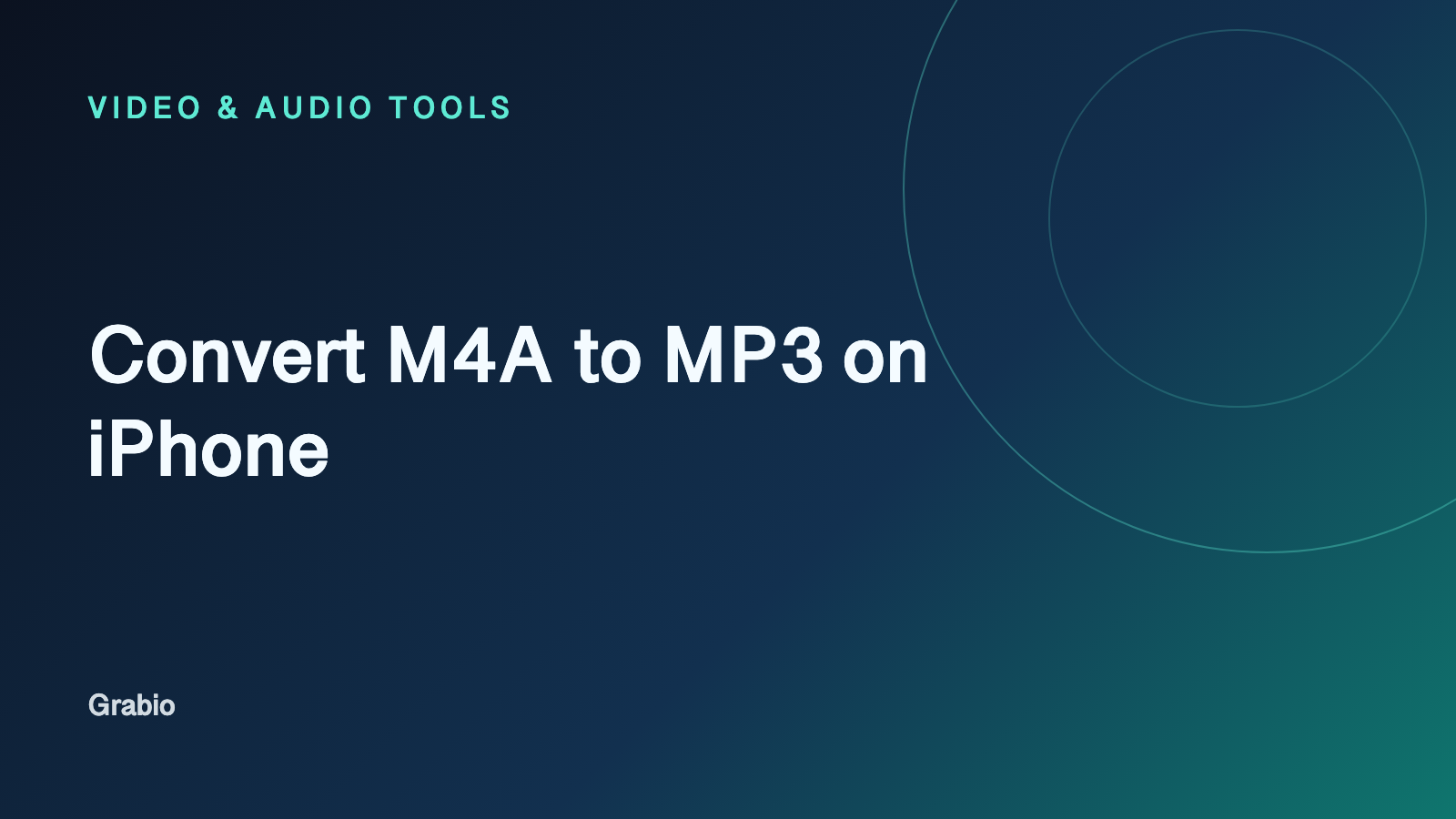 Convert M4A to MP3 on iPhone with Grabio and VERT