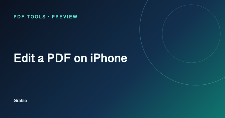 Edit a PDF on iPhone: What Preview Can and Can’t Do