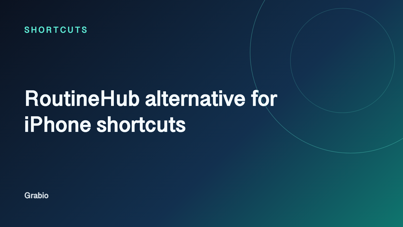 RoutineHub alternative for iPhone shortcuts