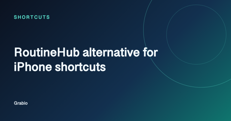 RoutineHub Alternative for iPhone Shortcuts